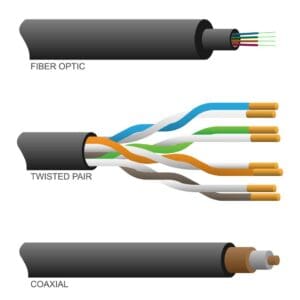 fiber-optic-coaxial-and-twisted-pair-network-cables-vector-illustration